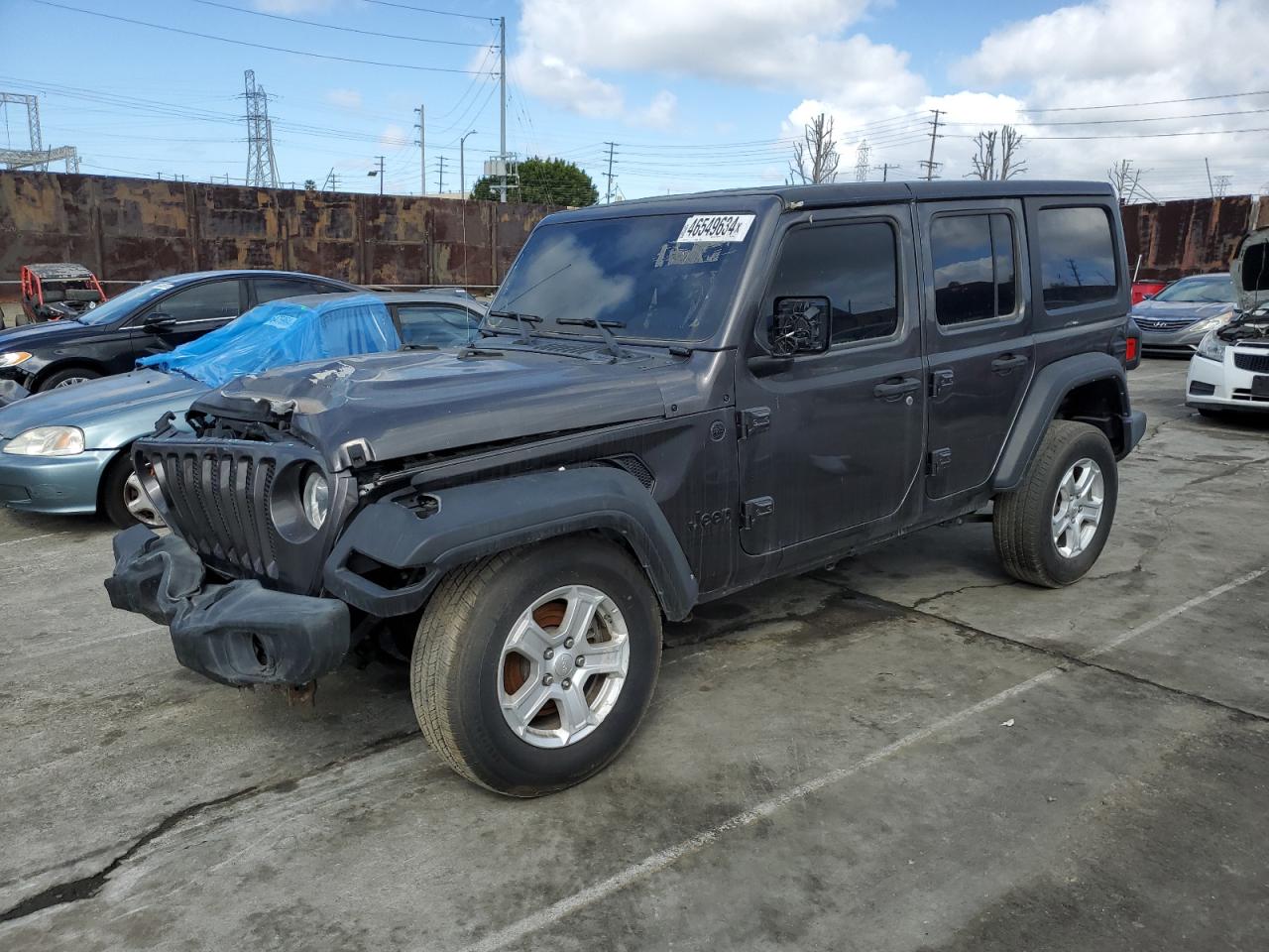 2022 JEEP WRANGLER UNLIMITED SPORT VIN:1C4HJXDM7NW144817