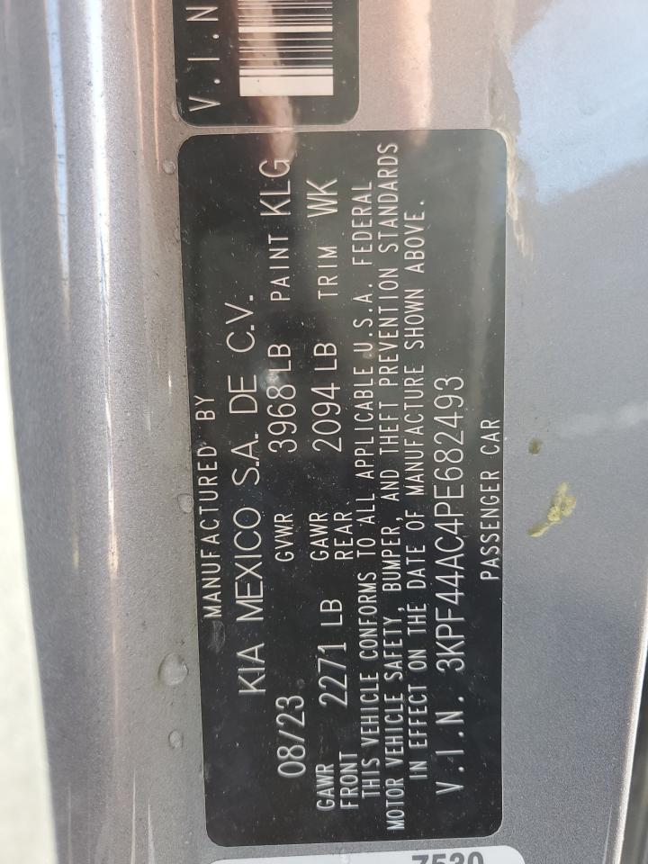 2023 KIA FORTE GT VIN:3KPF44AC4PE682493