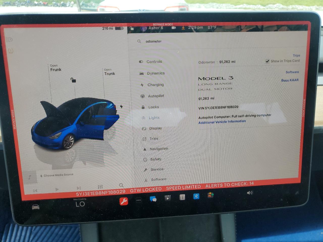 2022 TESLA MODEL 3  VIN:5YJ3E1EB8NF188029