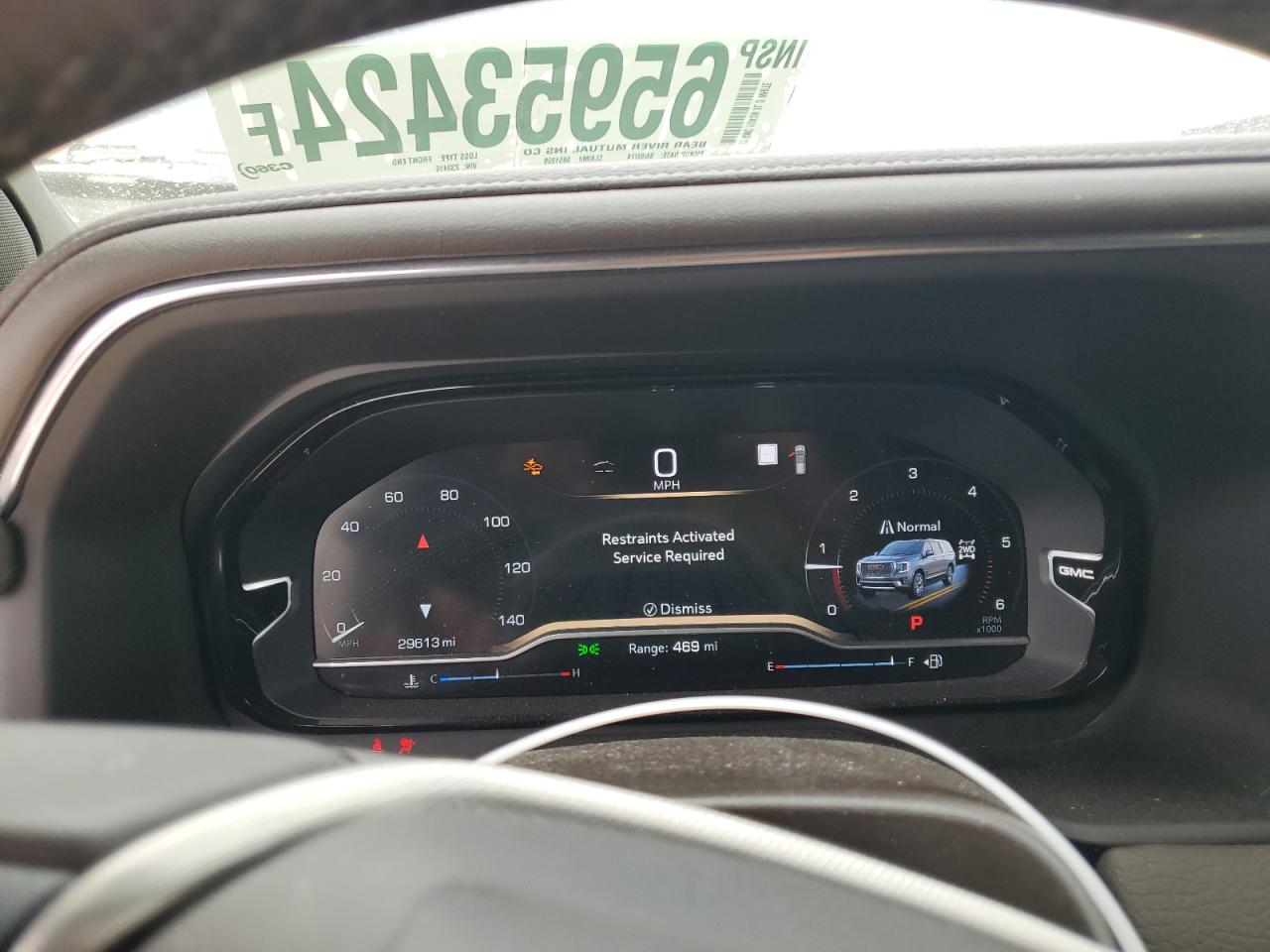 2022 GMC YUKON XL DENALI VIN:1GKS2JKT0NR233416