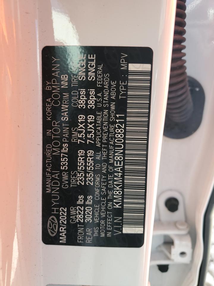 2022 HYUNDAI IONIQ 5 SE VIN:KM8KM4AE8NU088211