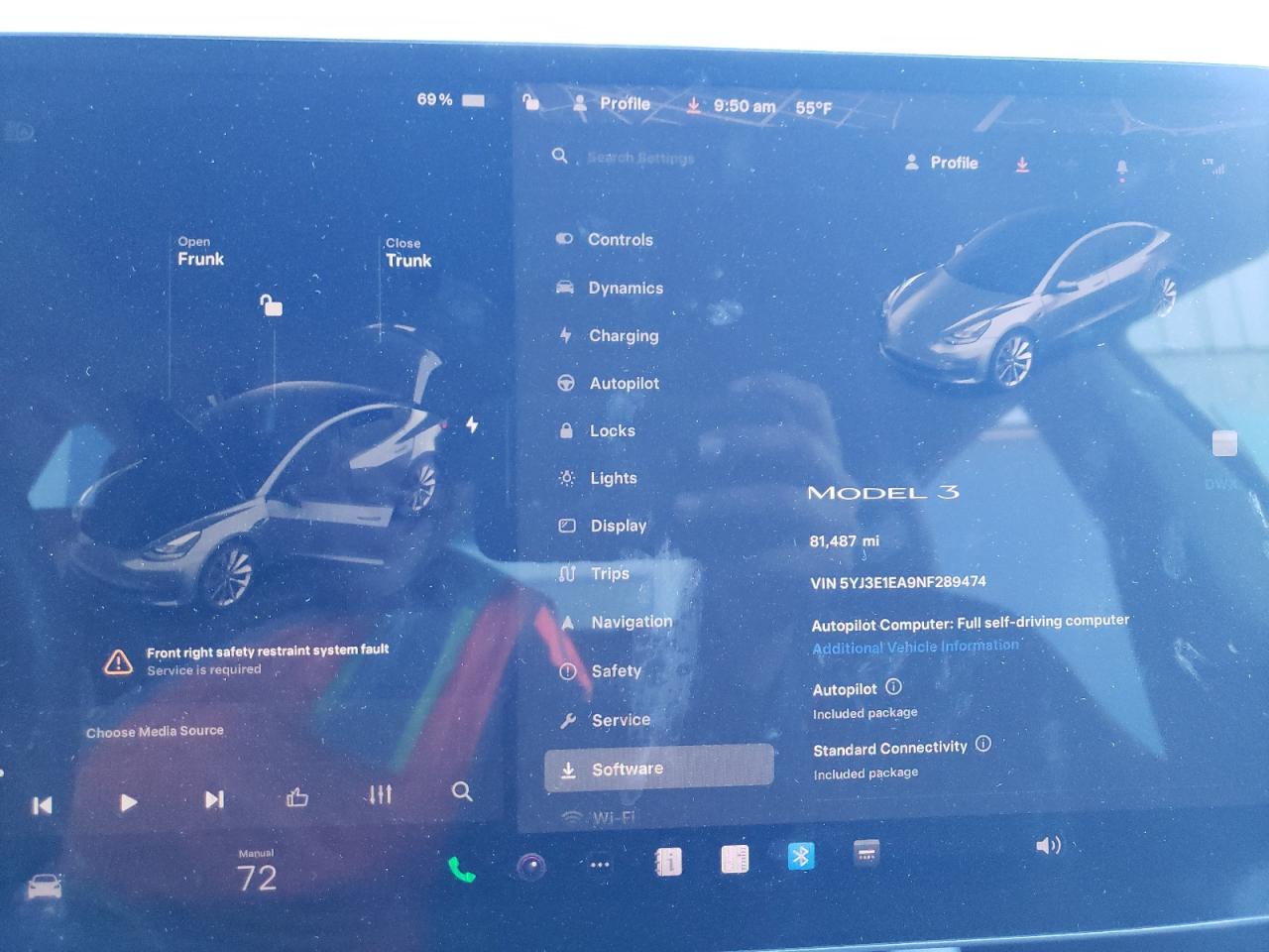 2022 TESLA MODEL 3  VIN:5YJ3E1EA9NF289474