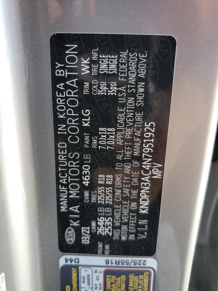 2022 KIA SPORTAGE EX VIN:KNDPN3AC4N7951925