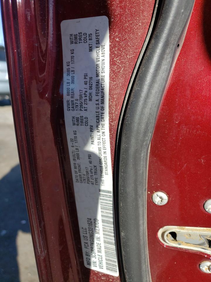 2022 RAM 1500 CLASSIC TRADESMAN VIN:3C6RR7KG0NG331624