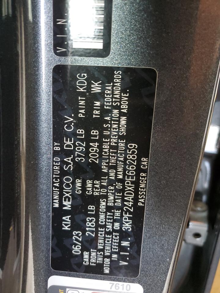 2023 KIA FORTE LX VIN:3KPF24ADXPE662859