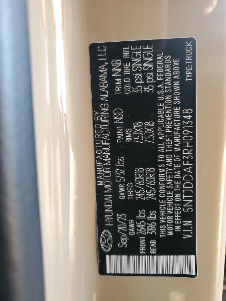 2024 HYUNDAI SANTA CRUZ XRT VIN:5NTJDDAF3RH091348