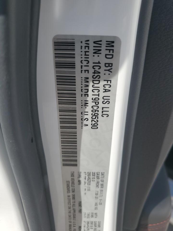 2023 DODGE DURANGO R/T VIN:1C4SDJCT9PC695290