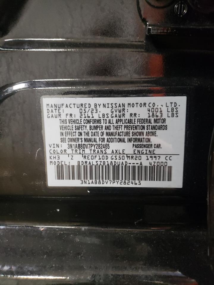 2023 NISSAN SENTRA SR VIN:3N1AB8DV7PY282465