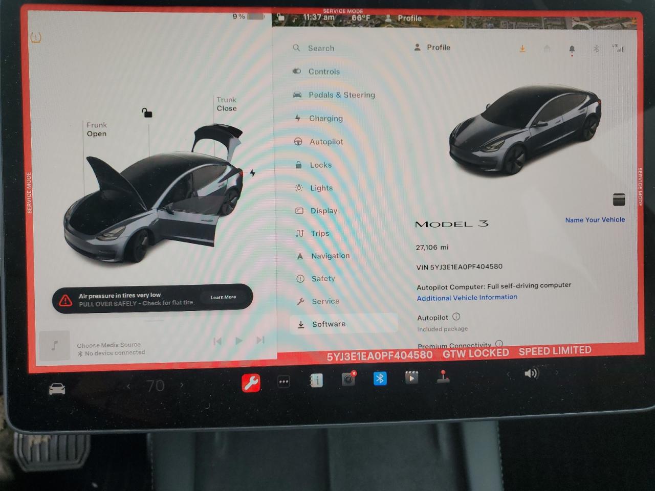 2023 TESLA MODEL 3  VIN:5YJ3E1EA0PF404580