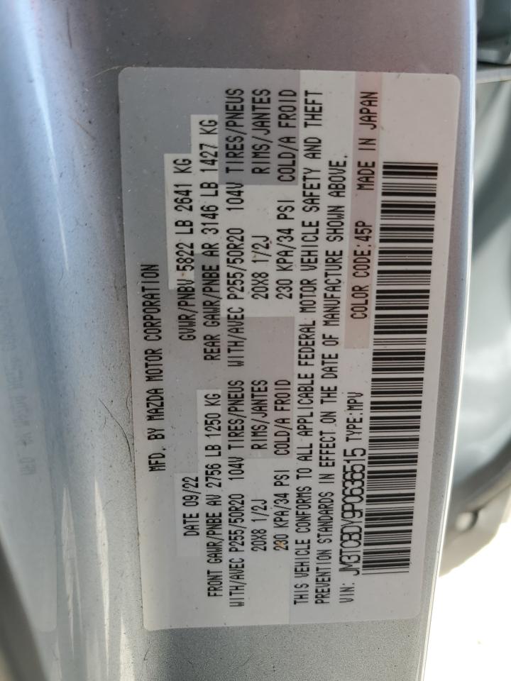 2023 MAZDA CX-9 GRAND TOURING VIN:JM3TCBDY9P0636515