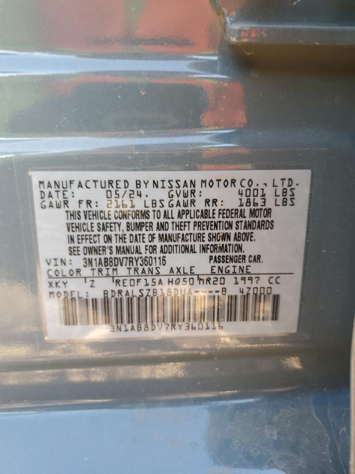 2024 NISSAN SENTRA SR VIN:3N1AB8DV7RY360116