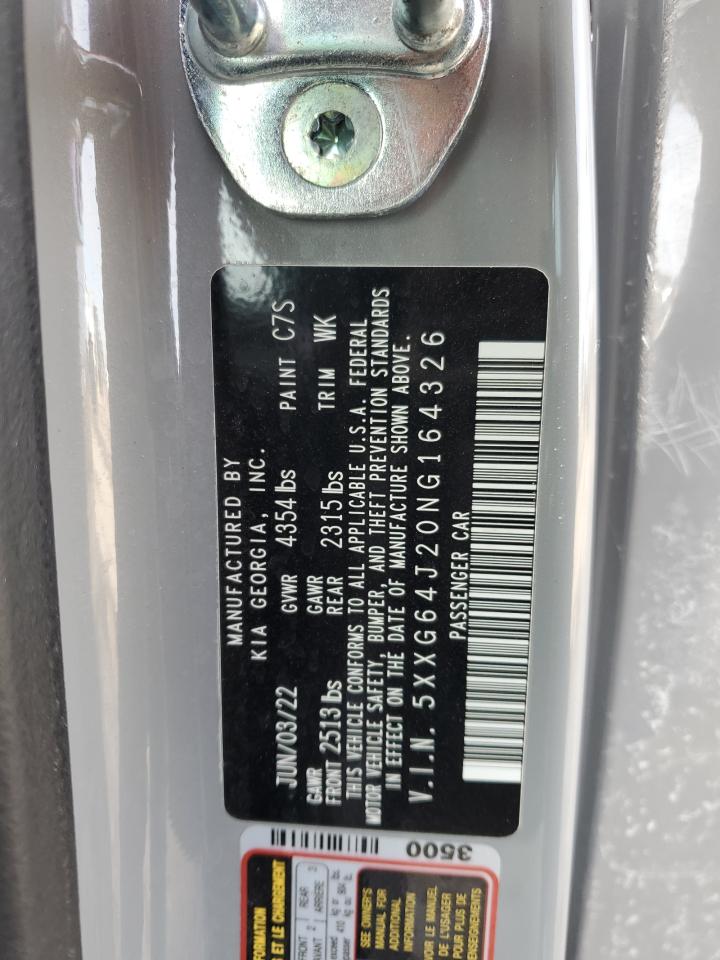 2022 KIA K5 GT LINE VIN:5XXG64J20NG164326