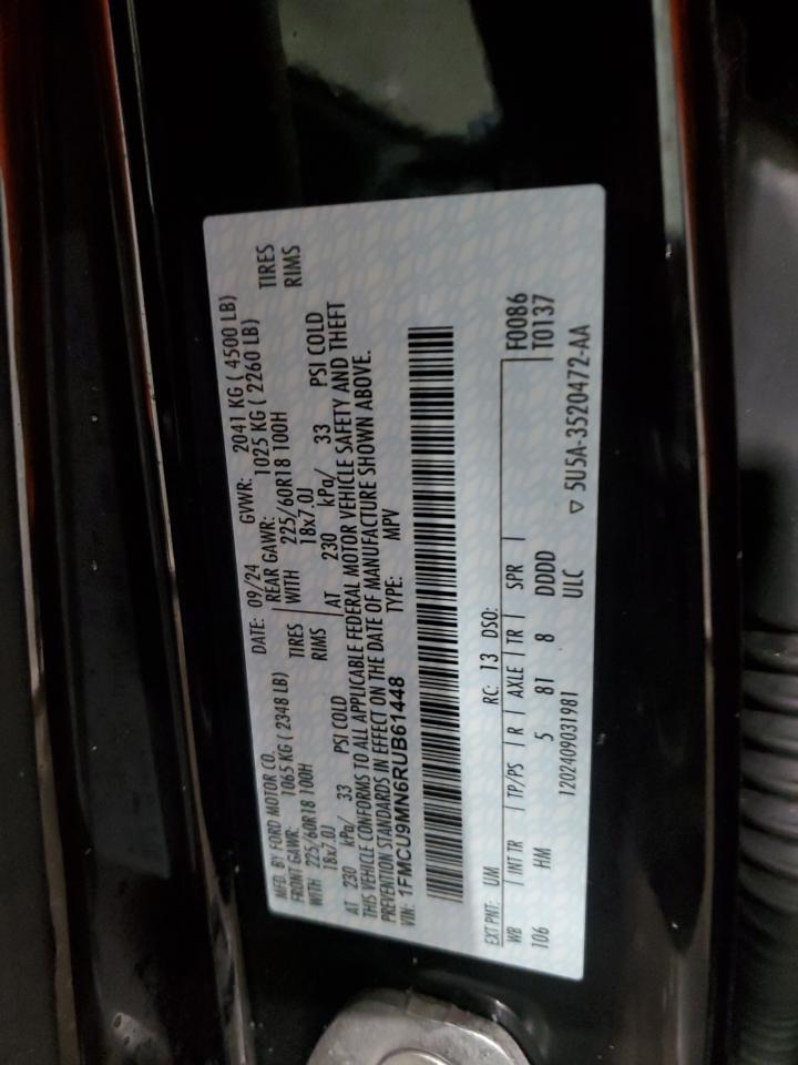 2024 FORD ESCAPE ST LINE VIN:1FMCU9MN6RUB61448