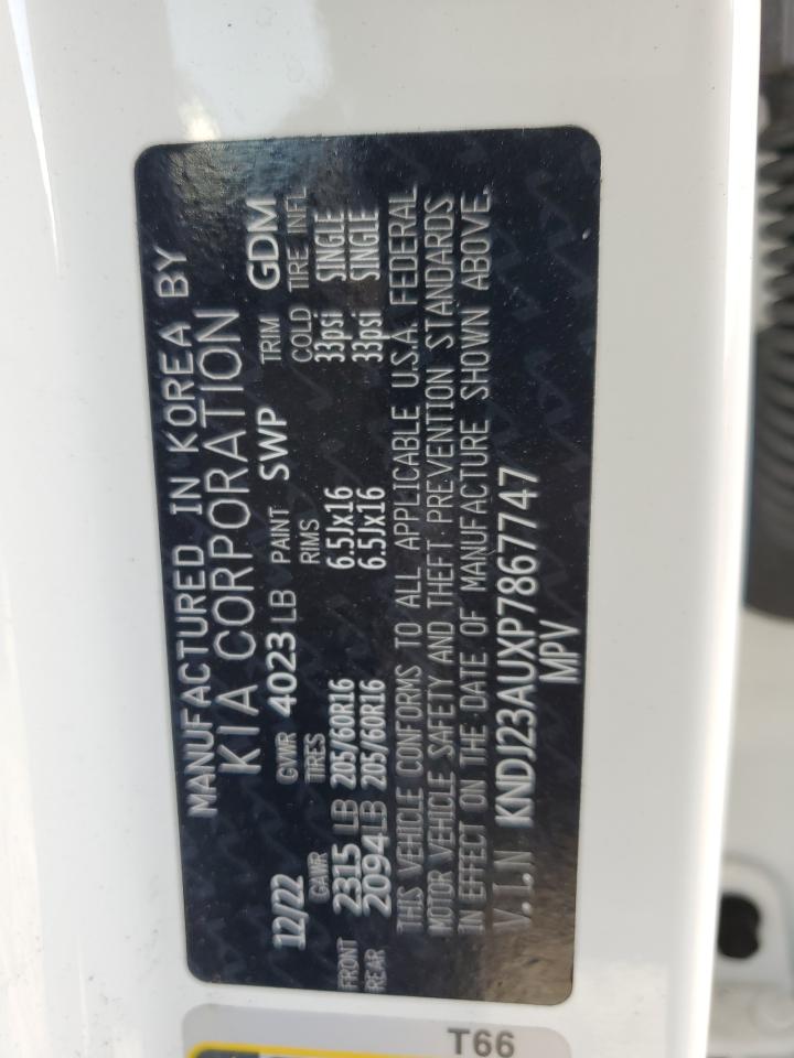 2023 KIA SOUL LX VIN:KNDJ23AUXP7867747