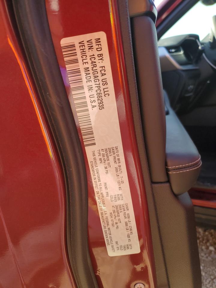 2023 JEEP GRAND CHEROKEE LAREDO VIN:1C4RJGAG7PC662935