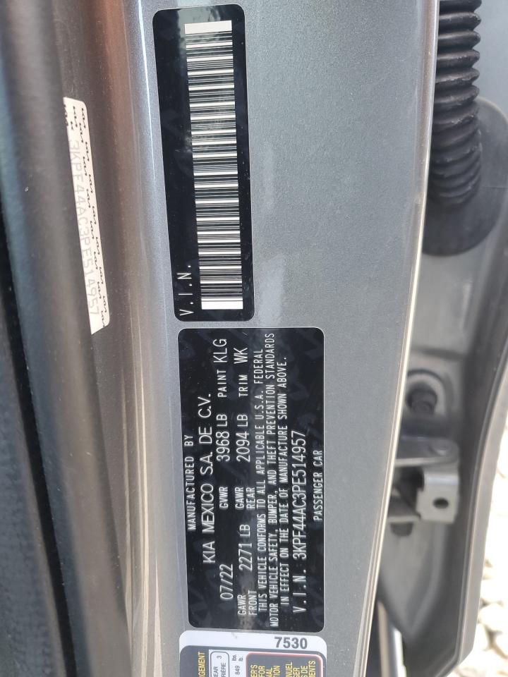 2023 KIA FORTE GT VIN:3KPF44AC3PE514957