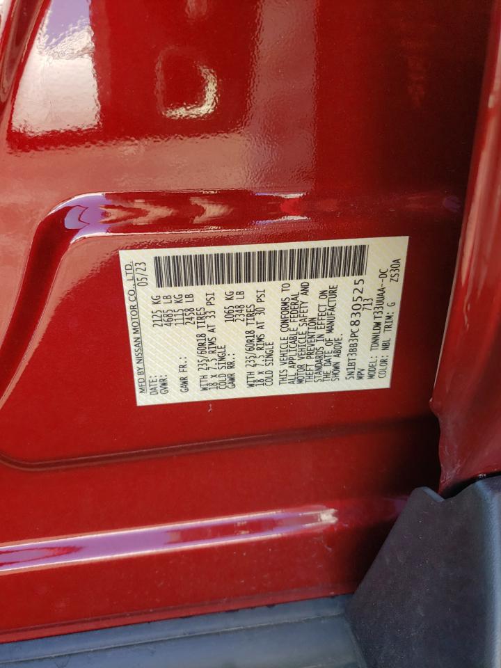 2023 NISSAN ROGUE SV VIN:5N1BT3BB3PC830525