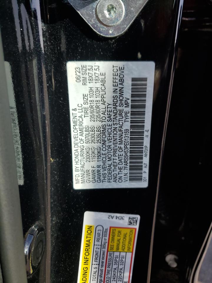 2023 HONDA CR-V SPORT VIN:7FARS5H53PE013159