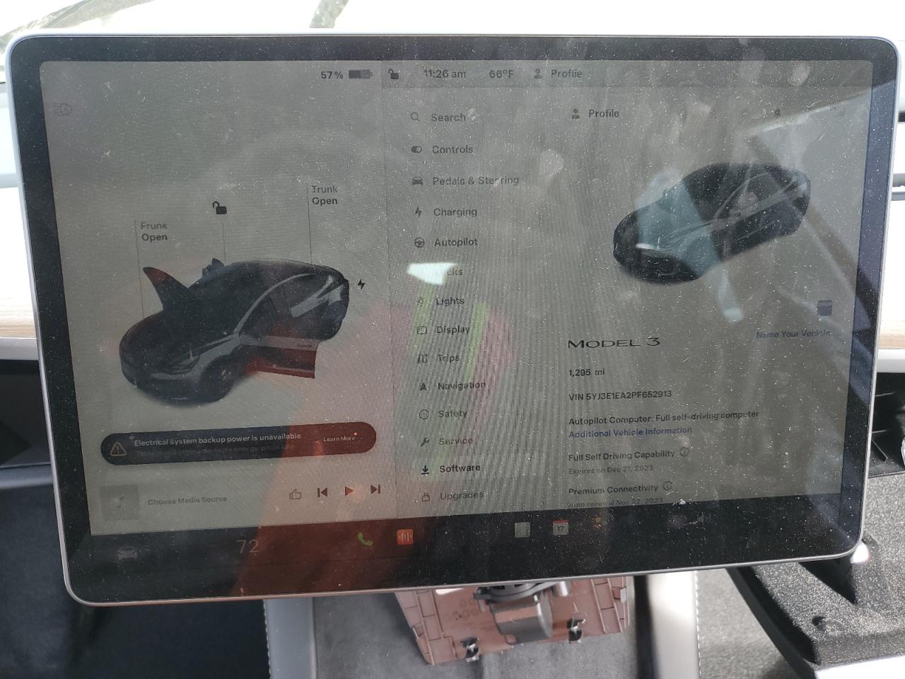 2023 TESLA MODEL 3  VIN:5YJ3E1EA2PF652913