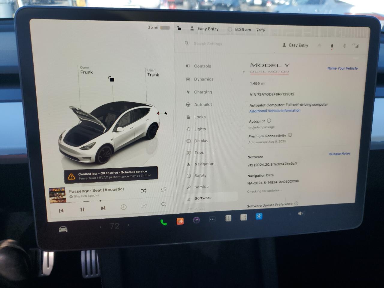 2024 TESLA MODEL Y  VIN:7SAYGDEF6RF133012