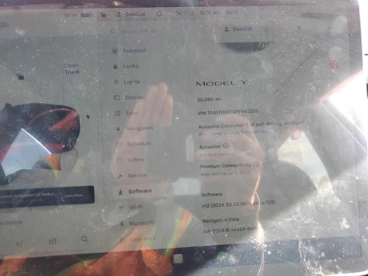 2023 TESLA MODEL Y  VIN:7SAYGDED3PF943225