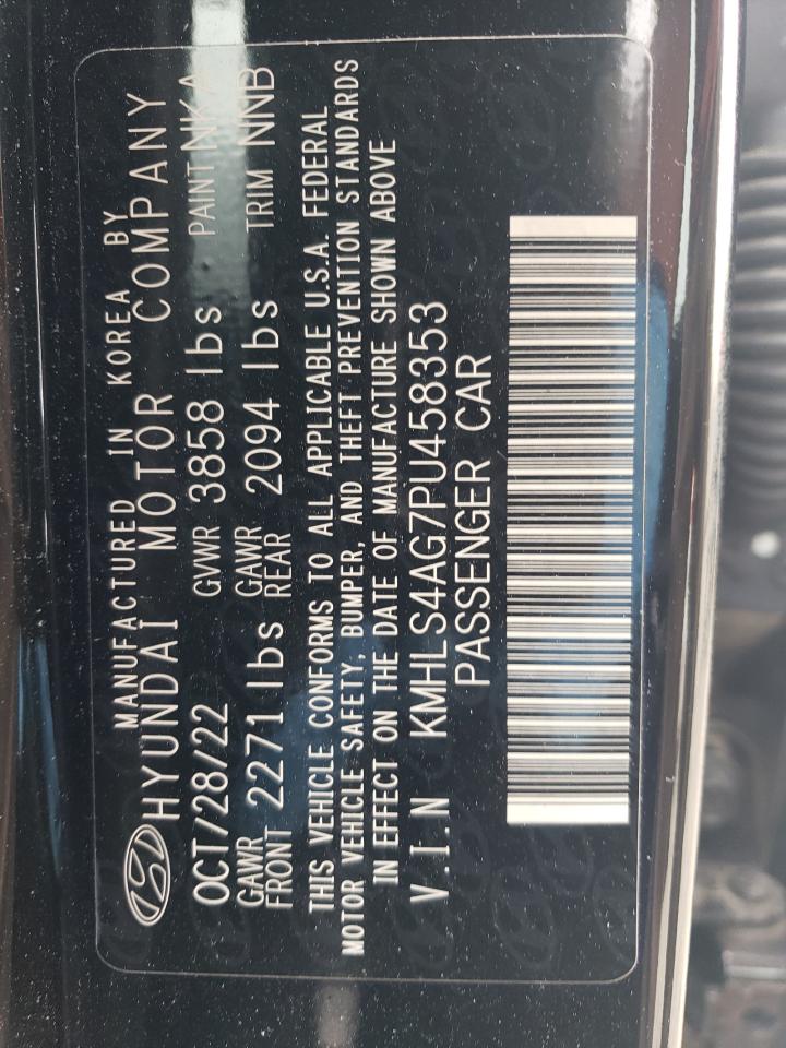 2023 HYUNDAI ELANTRA SEL VIN:KMHLS4AG7PU458353