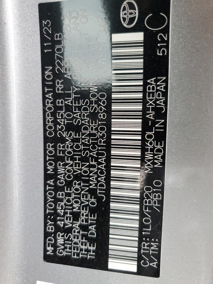 2024 TOYOTA PRIUS LE VIN:JTDACAAU1R3018960