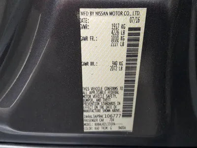 2017 Nissan Altima 1N4AL3AP9HC106777 VIN:1N4AL3AP9HC106777
