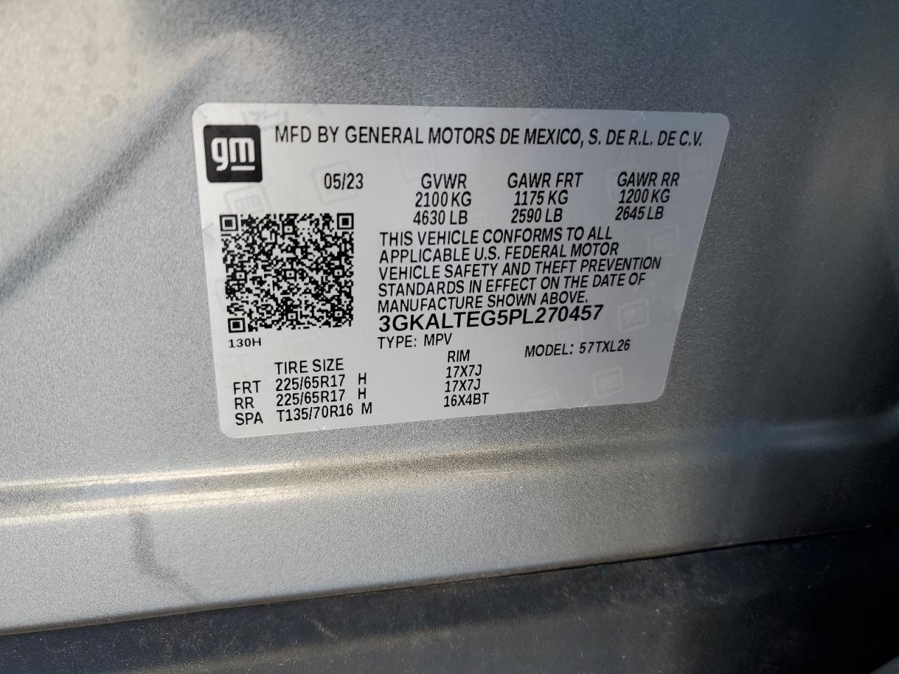 2023 GMC TERRAIN SLE VIN:1C4PJLCB7HW668185