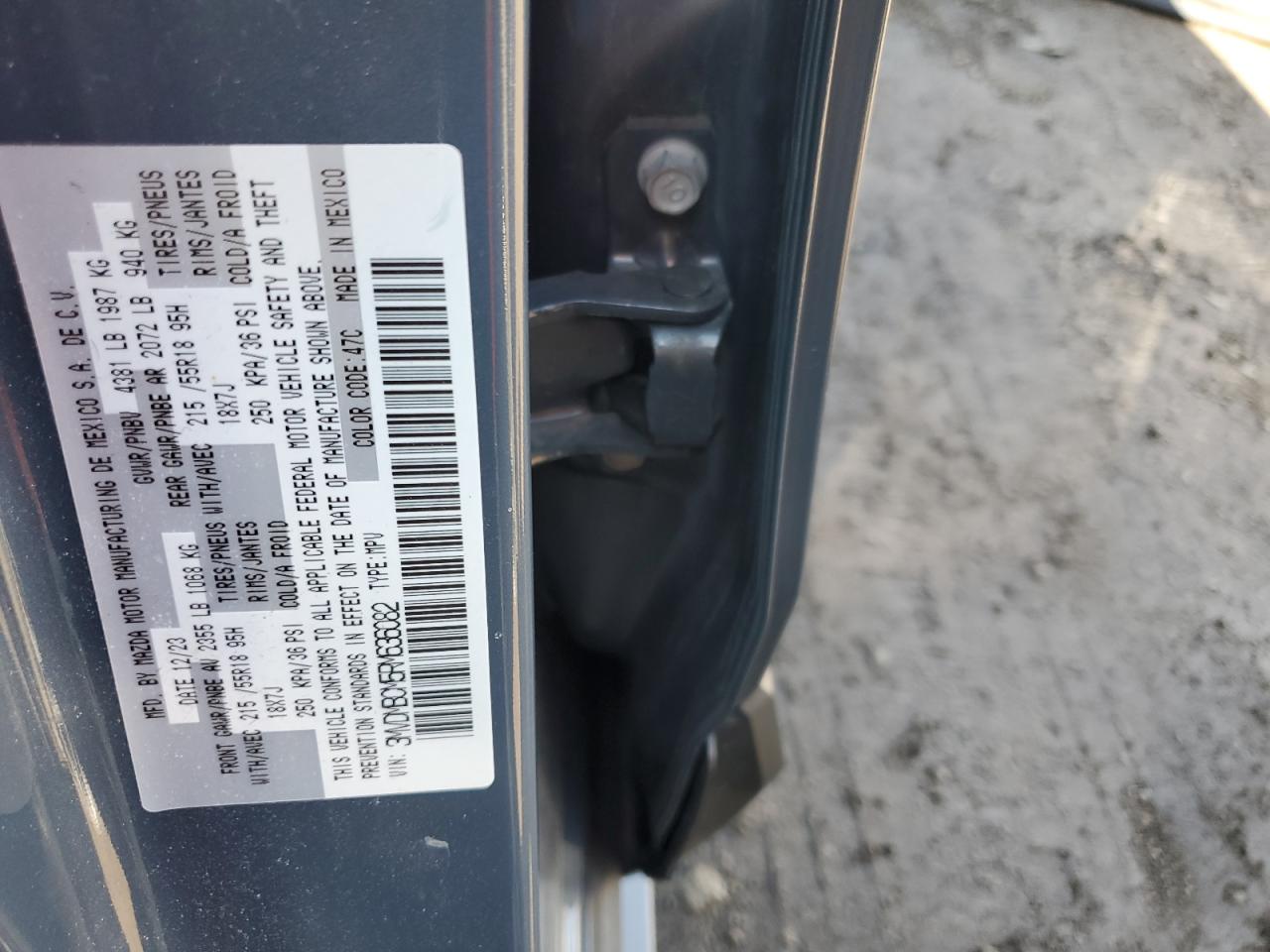 2024 MAZDA CX-30 PREFERRED VIN:3MVDMBCM5RM636082