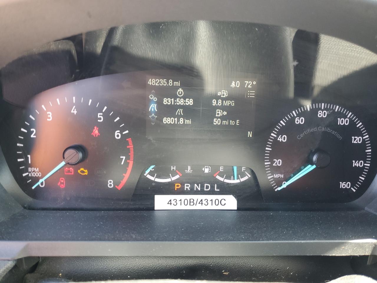 2022 FORD EXPLORER POLICE INTERCEPTOR VIN:1FM5K8AB8NGA58141