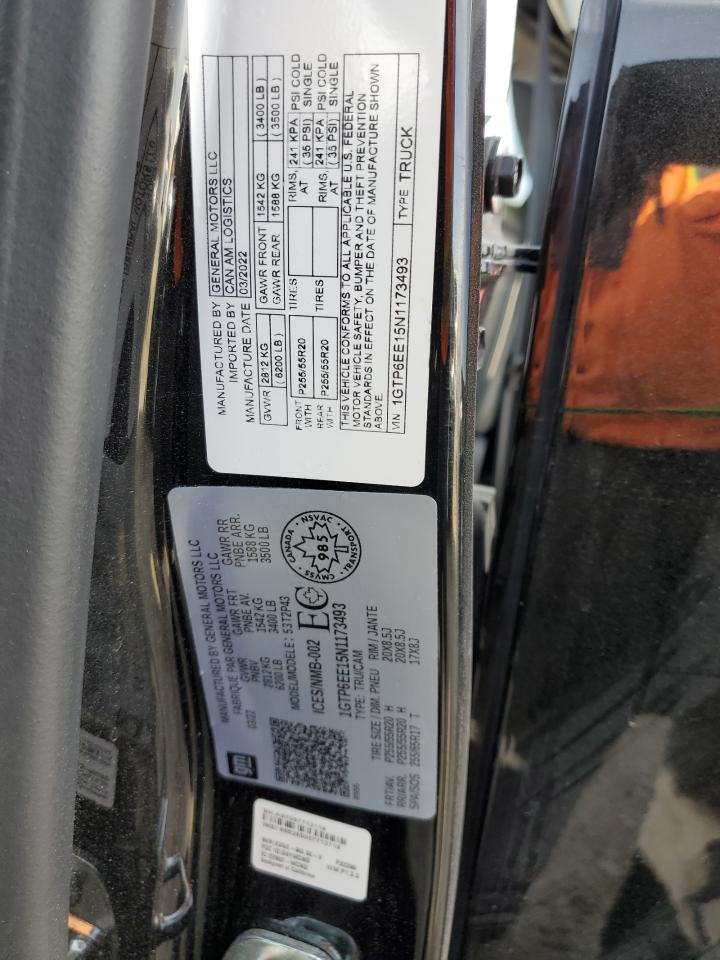2022 GMC CANYON DENALI VIN:1GTP6EE15N1173493