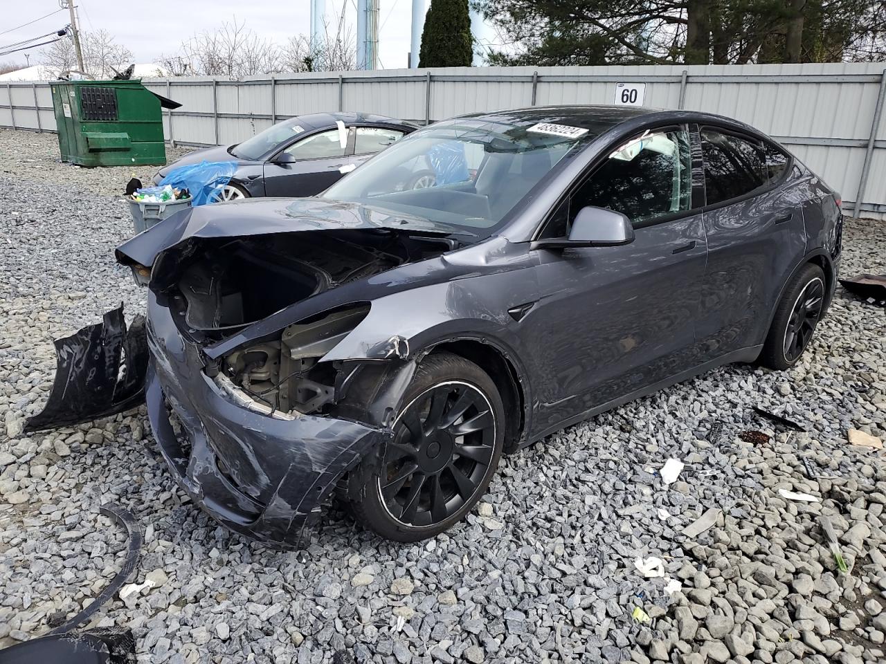 2022 TESLA MODEL Y  VIN:7SAYGDEE9NA009136