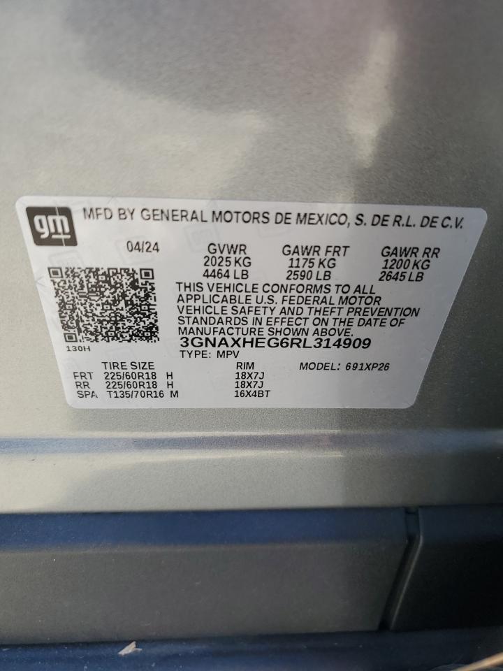 2024 CHEVROLET EQUINOX LS VIN:3GNAXHEG6RL314909