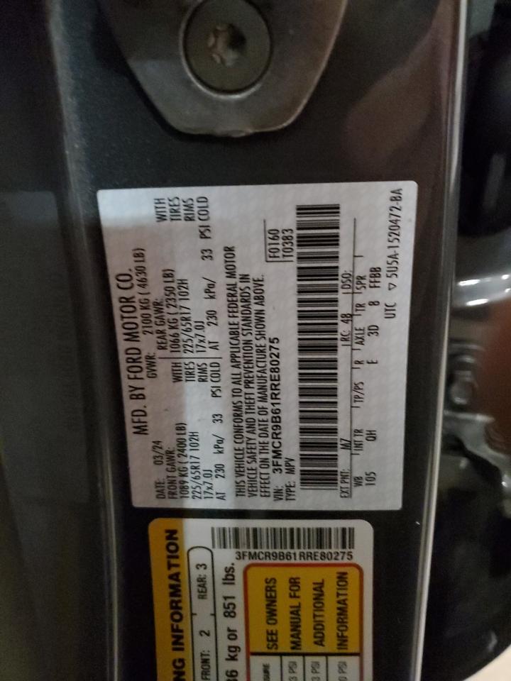 2024 FORD BRONCO SPORT BIG BEND VIN:3FMCR9B61RRE80275