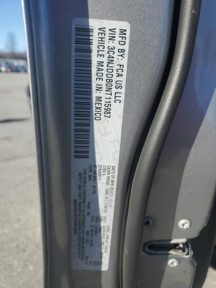 2022 JEEP COMPASS TRAILHAWK VIN:3C4NJDDB0NT115987