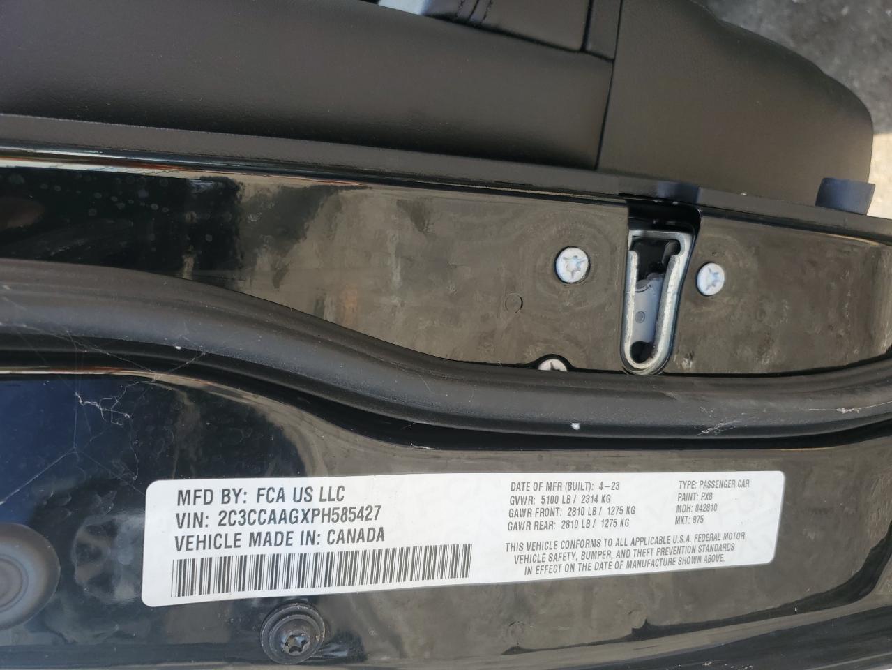 2023 CHRYSLER 300 TOURING VIN:2C3CCAAGXPH585427
