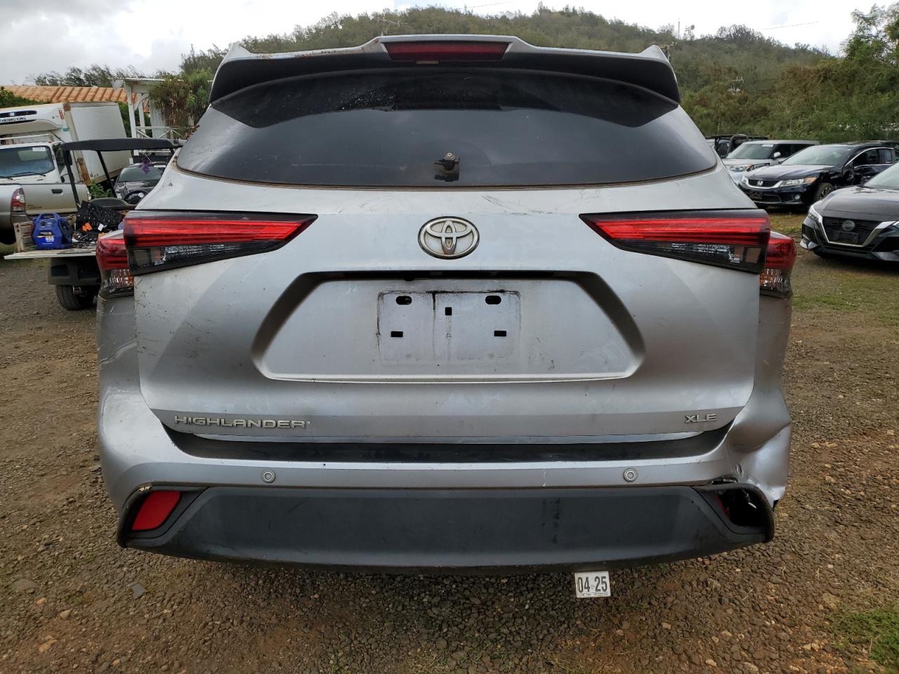2022 TOYOTA HIGHLANDER XLE VIN:5TDGZRAH7NS546389