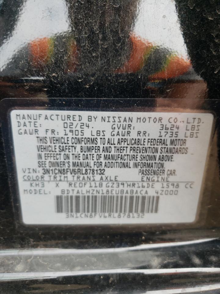 2024 NISSAN VERSA SR VIN:3N1CN8FV6RL878132