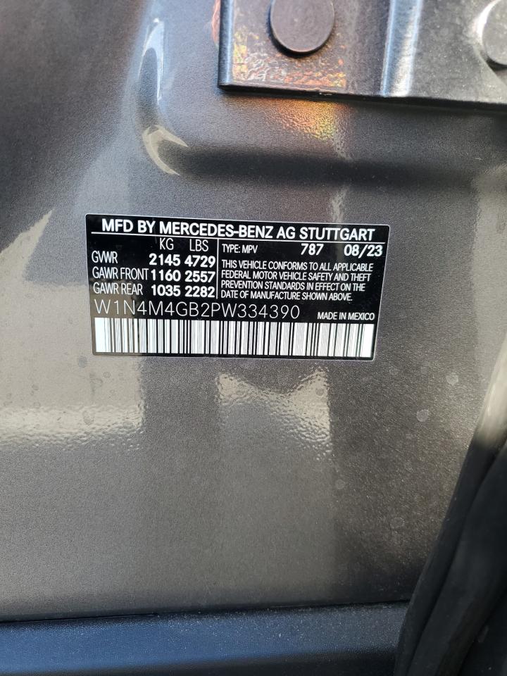 2023 MERCEDES-BENZ GLB 250 VIN:W1N4M4GB2PW334390