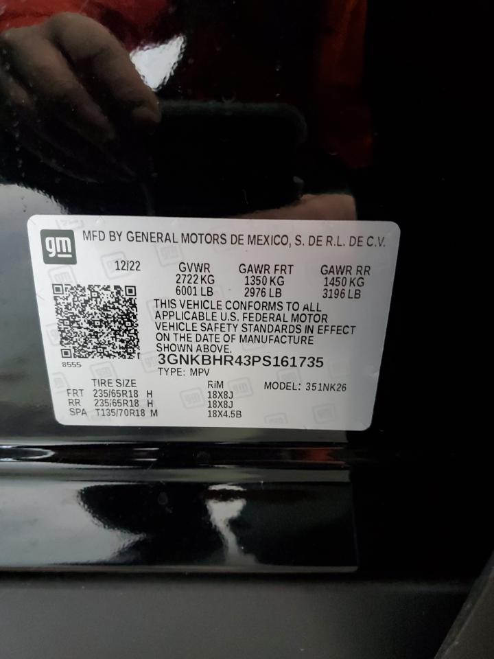 2023 CHEVROLET BLAZER 2LT VIN:3GNKBHR43PS161735