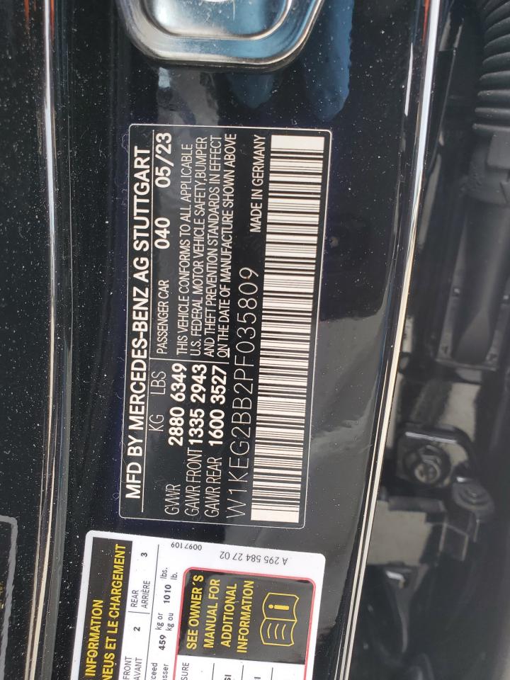 2023 MERCEDES-BENZ EQE SEDAN 350+ VIN:W1KEG2BB2PF035809