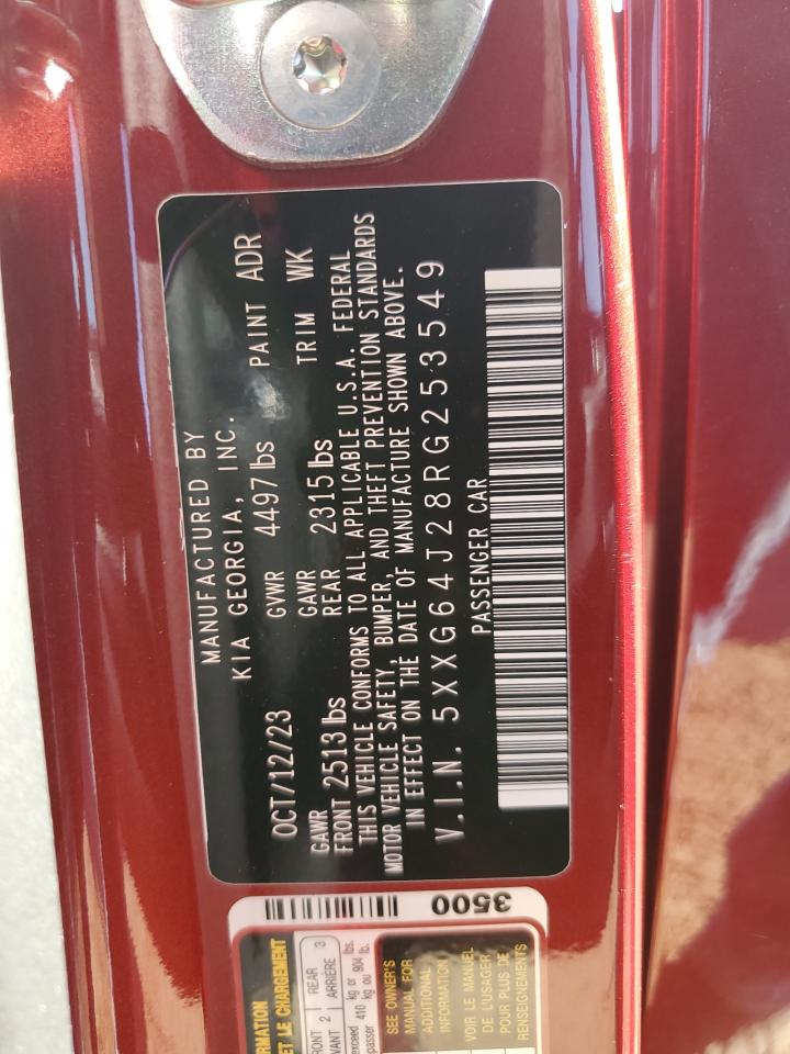 2024 KIA K5 GT LINE VIN:5XXG64J28RG253549