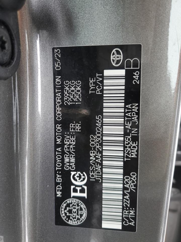 2023 TOYOTA CROWN PLATINUM VIN:JTDAFAAF2P3002465
