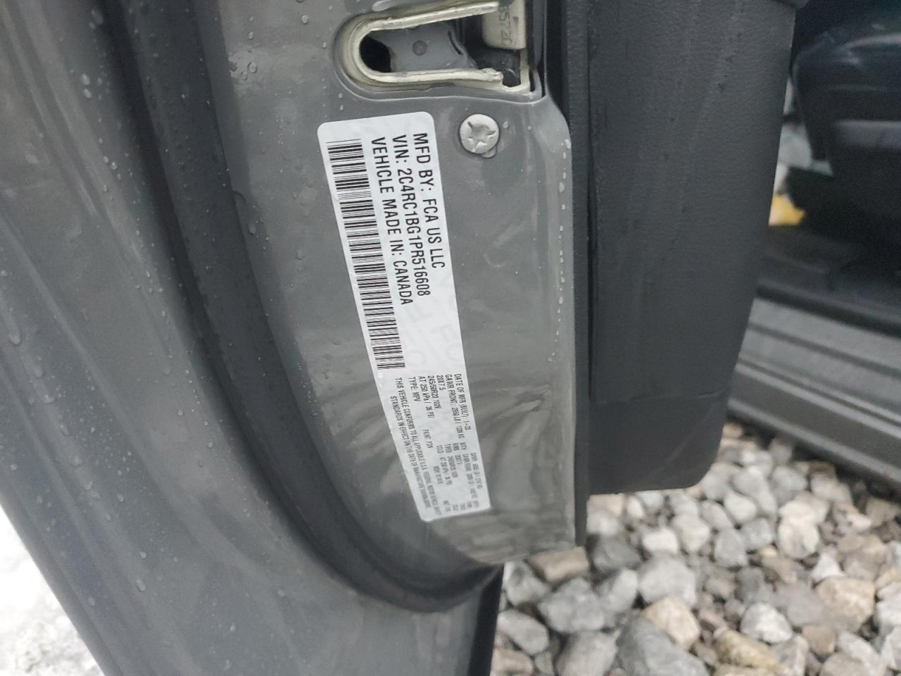 2023 CHRYSLER PACIFICA TOURING L VIN:2C4RC1BG1PR516608