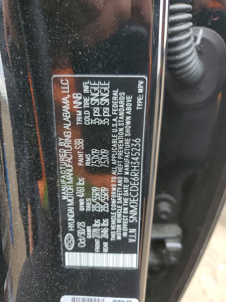 2024 HYUNDAI TUCSON LIMITED VIN:5NMJECDE6RH345236