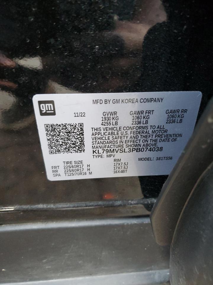 2023 CHEVROLET TRAILBLAZER ACTIV VIN:KL79MVSL3PB074038