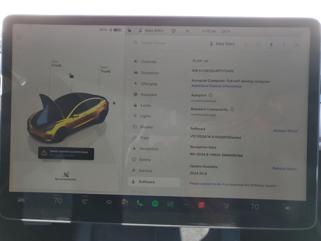 2023 TESLA MODEL 3  VIN:5YJ3E1EC4PF575415