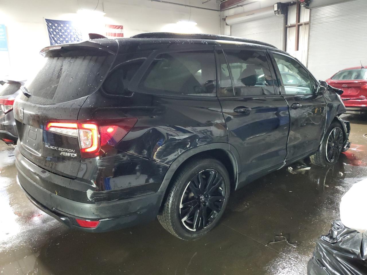 2022 HONDA PILOT BLACK VIN:5FNYF6H76NB078636