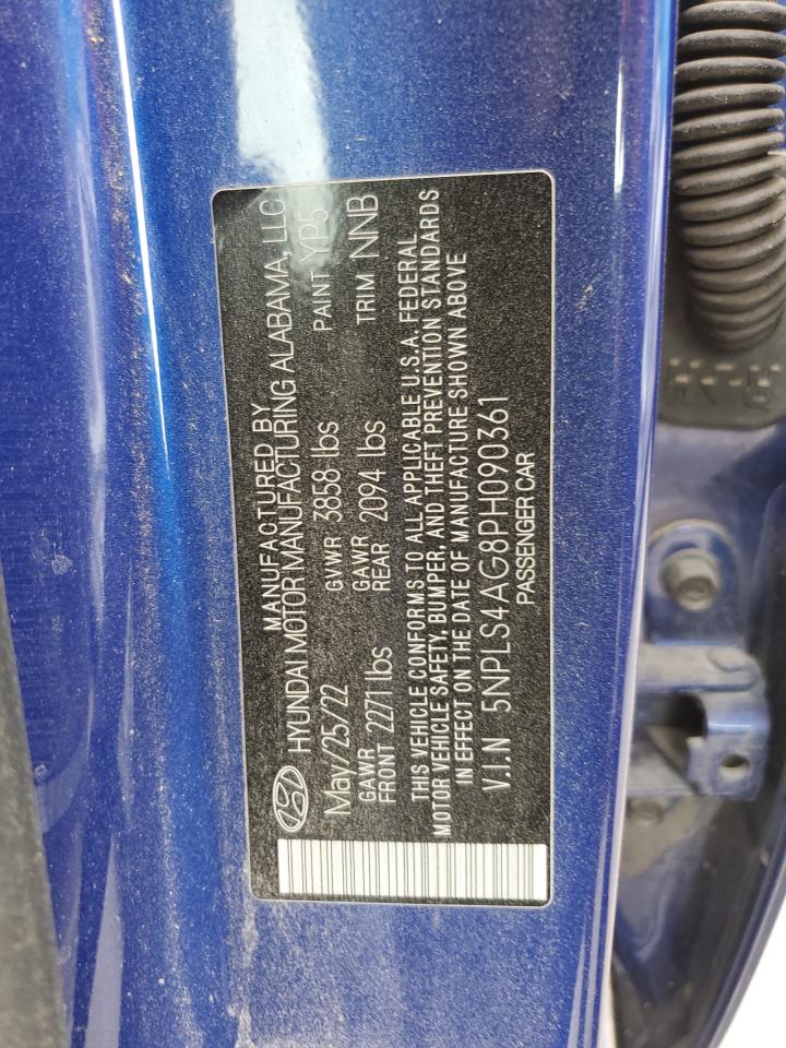 2023 HYUNDAI ELANTRA SEL VIN:5NPLS4AG8PH090361